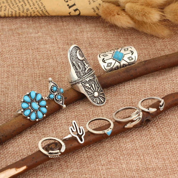 Bohemian Style Ring Set