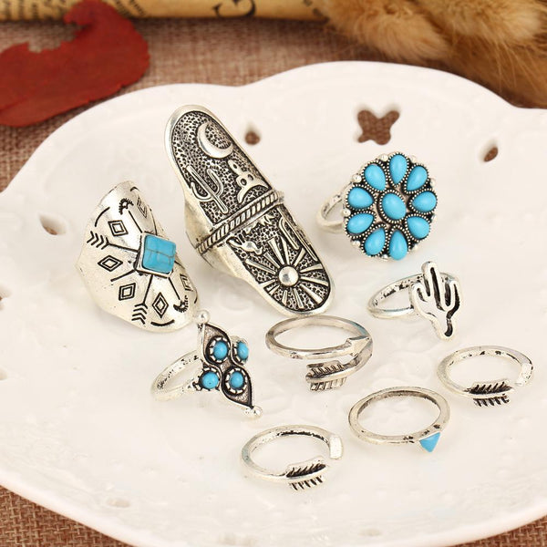 Bohemian Style Ring Set