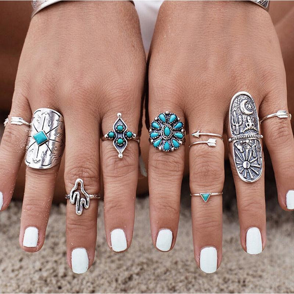 Bohemian Style Ring Set