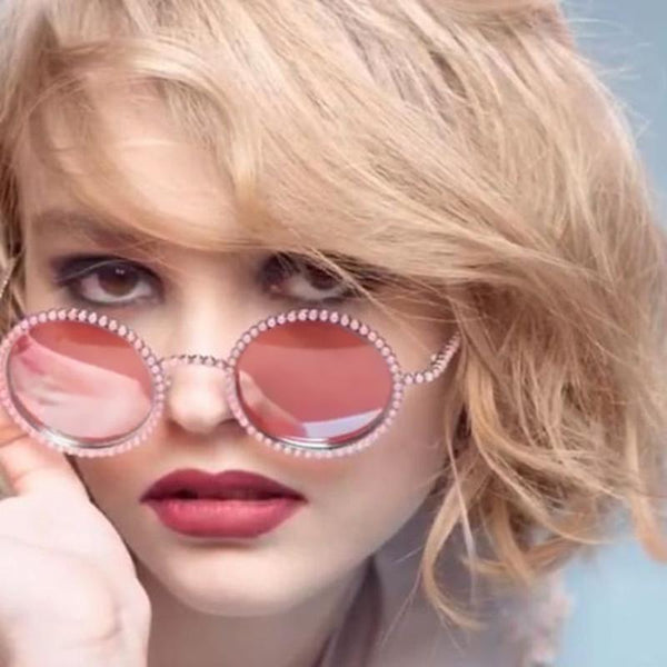 Hipster Bead Round Sunglasses