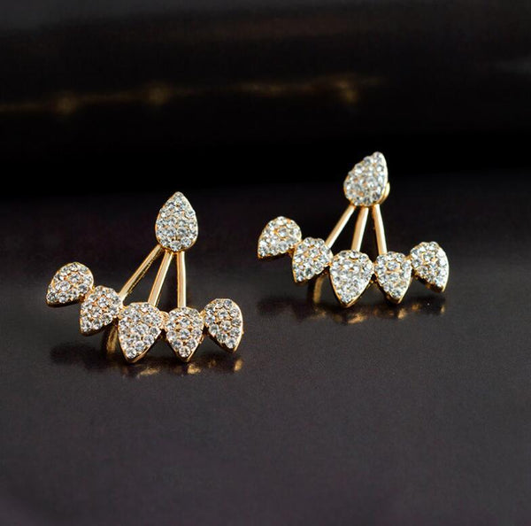 Crystal Cuff Trendy Stud Earrings
