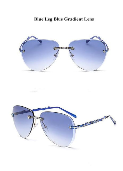 Floral Silver Style Sunglasses